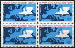 TURKEY 1990 (**) - Mi. 2888, VIII. Europe Supreme Court Conferrence [Block Of Four] - Neufs