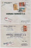 TURQUIE,TURKEI TURKEY COLOR  EROR STAMPS ,USED COVERS - Cartas & Documentos