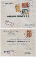 TURQUIE,TURKEI TURKEY COLOR  EROR STAMPS ,USED COVERS - Brieven En Documenten