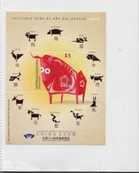 ARGENTINA 2009 WORLD PHILATELIC EXHIBITION CHINA 2009 SOUVENIR SHEET YEAR OF THE OX, BUFFALO, SOUVENIR SHEET SC 2522 SS - Ungebraucht