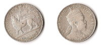 ETHIOPIE  1/2  BIRR 1894  ARGENT  RARE ! - Ethiopia