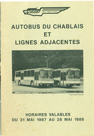 Autobus Du Chablais Dépliant Horaire - Europe