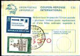 74360) ARGENTINA-COUPON-RESPONSE-INTERNATIONAL-C22-+20P.+40P.-BUENOS AIRES-1981 - Oblitérés