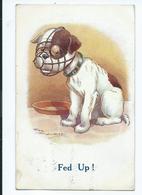 Illustrator Postcard Reg Maurice Fed Up! Dog Card Puppyregent Series No 3638 Posted 1920 - Maurice