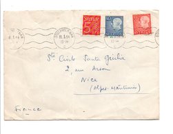 SUEDE AFFRANCHISSEMENT COMPOSE SUR LETTRE POUR LA FRANCE 1964 - Sonstige & Ohne Zuordnung