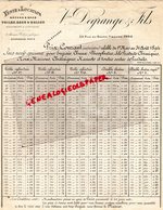 75- PARIS- RARE CATALOGUE PRIX COURANT VVE DEGRANGE FILS- 1894- VENTE LOCATION BACHES SACS-33 RUE BOURG TIBOURG - 1800 – 1899