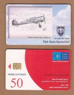 AC - TURK TELECOM PHONECARDS - CURTISS FALCON CW - 22R, B 1939 - 49 90 50 CREDITS DATE : 2006 - Avions