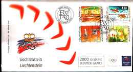 74396) FDC- Liechtenstein 2000 GIOCHI OLIMPICI SG#1227-30 SERIE COMPLETA-4-9-2000 - Storia Postale