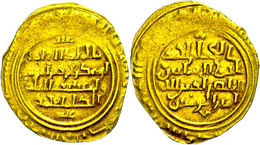 Ayyubiden, Dinar (3,99g), Al-Mansur Muhammad, 595-596 (1198-1200), Vgl. Kazan 646-648, Prägeschwäche Am Rand, Ss.  Ss - Islamitisch