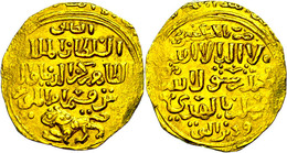 Bahritische Mamluken, Dinar (6,15g), Al-Zahir Rukn Al-din Baybars I., 658-676 (1260-1277), Vgl. Kazan 666-669, Vgl. Wilk - Islamitisch