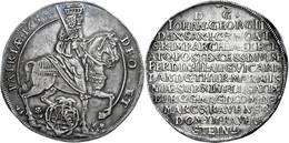 Taler, 1657, Johann Georg II., Auf Das Vikariat, Dav. 7630, Schnee 901, Schöne Patina, Ss-vz.  Ss-vz - Other & Unclassified