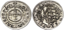 3 Pfennig, 1659, Johann Georg II., CR, Clauss/Kahnt 440, Kohl 255, St.  St - Otros & Sin Clasificación