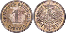 1 Pfennig, 1910, J, PP., Katalog: J. 10 PP - Sonstige & Ohne Zuordnung