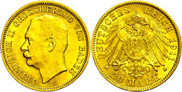 20 Mark, 1911, Friedrich II., Wz. Rf., Vz., Katalog: J. 192 Vz - Sonstige & Ohne Zuordnung