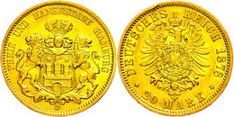 20 Mark, 1878, Kl. Rf., Ss., Katalog: J. 210 Ss - Sonstige & Ohne Zuordnung