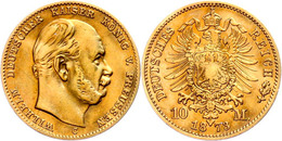 10 Mark, 1873, Wilhelm I., Mzz C, Ss., Katalog: J. 242 Ss - Sonstige & Ohne Zuordnung