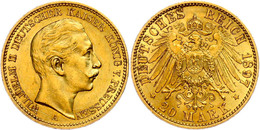 20 Mark, 1897, Wilhelm II., Kl. Rf, Ss-vz., Katalog: J. 252 Ss-vz - Autres & Non Classés