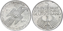 5 Mark, 1952, Germanisches Museum, Vz., Katalog: J. 388 Vz - Andere & Zonder Classificatie