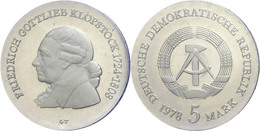 5 Mark, 1978, Kloppstock, In Hartplastik Verplombt, PP., Katalog: J. 1566 PP - Altri & Non Classificati