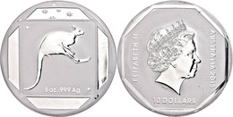 10 Dollars, 2013, Road Sign - Känguru, 5 Unze Silber, Etui Mit OVP Und Zertifikat. Auflage Nur 5.000 Stück, PP  PP - Sonstige & Ohne Zuordnung