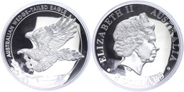 8 Dollars, 2014, Wedge Tailed Eagle, 5 Unzen Silber, High Relief, Etui Mit OVP Und Zertifikat. Auflage Nur 5.000 Stück,  - Altri & Non Classificati