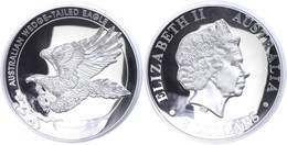 8 Dollars, 2015, Wedge Tailed Eagle, 5 Unzen Silber, High Relief, Etui Mit OVP Und Zertifikat. Auflage Nur 2.500 Stück,  - Sonstige & Ohne Zuordnung