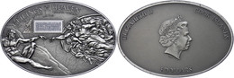 5 Dollars, 2012, Ceilings Of Heaven, Sistine Chapel Ceiling, 999er Silber, Antik Finish, Stein, In Kapsel Mit Zertifikat - Cook Islands