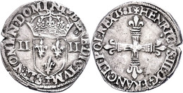 Quart D'écu Croix De Face, 1581, Henri III., Nantes, Ss.  Ss - Sonstige & Ohne Zuordnung