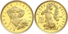 20 Euro, Gold, 2016, Flora In Der Italienischen Kunst-6. Ausgabe-Jugendstil, 5,8 G Fein, KM 391, In Kapsel, In Ausgabesc - Sonstige & Ohne Zuordnung