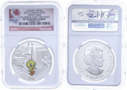 20 Dollars, 2015, Looney Tunes-Tweety Bird, In Slab Der NGC Mit Der Bewertung PF 70 Ultra Cameo, Colorized Early Release - Canada