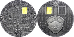 10 Dollars, 2010, Mineral Art - Sagrada Familia, 2 Unzen Silber, Antik Finish, Stein, In Kapsel Mit Zertifikat, St. Aufl - Palau