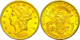 20 Dollars, Gold, 1895, San Francisco, Fb. 178, Kl. Rf., Kratzer, F. Vz. - Sonstige & Ohne Zuordnung