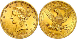 10 Dollars, Gold, 1899, Liberty Head, Philadelphia, Fb. 158, Kl. Rf. Und Kr., Vz.  Vz - Sonstige & Ohne Zuordnung