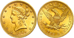 10 Dollars, Gold, 1899, Liberty Head, Philadelphia, Fb. 158, Kl. Rf. Und Kr., Vz.  Vz - Otros & Sin Clasificación