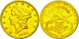20 Dollars, Gold, 1901, San Francisco, Fb. 178, Randfehler, Ss.  Ss - Sonstige & Ohne Zuordnung