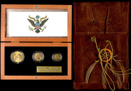 Indian Chief Gold Set Mit 2 1/2 Dollars Gold 1914, 5 Dollars Gold 1915 Und 10 Dollars Gold 1909, Ca. 26,3 G Feingold, Al - Sonstige & Ohne Zuordnung