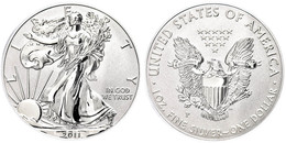 1 Dollar, 2011, P, Silver Eagle, In Slab Der PCGS Mit Der Bewertung PR70, 25. Jubilee Set, Reverse Proof, First Strike,  - Sonstige & Ohne Zuordnung