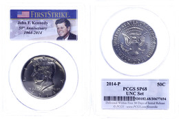 1/2 Dollar, 2014, P, Kennedy, In Slab Der PCGS Mit Der Bewertung SP70, UNC Set, Kennedy Label. - Sonstige & Ohne Zuordnung
