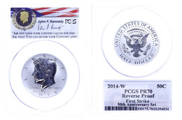 1/2 Dollar, 2014, W, Kennedy, In Slab Der PCGS Mit Der Bewertung PR70, Reverse Proof, First Strike. - Sonstige & Ohne Zuordnung