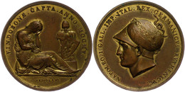 Frankreich, Napoleon I., Bronzemedaille (Dm. Ca. 42,80mm, Ca. 41,35g), 1805, Von L. Manfredini. Av: Kopf Napoleons Nach  - Altri & Non Classificati
