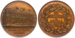 Belgien, Leopold I., Bronzemedaille (Dm. Ca. 50,80mm, Ca. 47,15g), 1856, Von J. Wiener. Av: Ansicht Der Hotel De Ville D - Andere & Zonder Classificatie