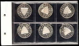 Silbermedaille, 1975, 550 Jahre Landsberger Bayertor, 6 Stück, Je 35 Mm, 986er Silber, 19,9 G, PP  PP - Sonstige & Ohne Zuordnung