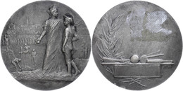 Frankreich, Versilberte Bronzemedaille (Dm. Ca., 45,90mm, Ca. 43,83g), O.J., Unsigniert. Av: Stehende Weibliche Gestalt  - Other & Unclassified