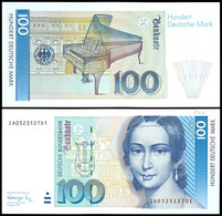 100 Deutsche Mark, Bundesbanknote, 1.8.1991, Austauschnote, Serie ZA0323127D1, Ro. 300 B, Minimaler Bug Oben Mitte, Blei - Autres & Non Classés
