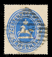 2 Gr. Blau, Allseits Vollständiger Durchstich, Zentrisch Klar Aufsitzender Nummernstempel "37" Von Schoeningen, Senkr. B - Andere & Zonder Classificatie