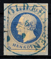 "GIEBOLDSHAUSEN" - Blauer K2, Zentrisch Auf Kabinett-Briefstück 2 Gr., Katalog: 15a BS - Hannover