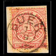 "BUER" - K2, Weitgehend Klar Und Zentrisch Auf Briefstück Mit NDP 1 Gr. Karmin Gezähnt, Pracht, Katalog: NDP 16 BS - Hanovre