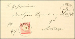 "Berge 15/11" Schwarzer DKr. Auf D.R. 1 Gr. Auf Brief Nach Menslage Mit Ank.-stpl., Katalog: D.R.19 BF - Hanovre
