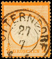 "OTTERNDORF" - K2, Zentrisch Auf Kabinettstück DR 1/2 Gr. Kleiner Schild, Gepr. Krug BPP, Katalog: DR3 BS - Hannover