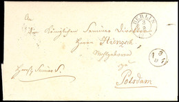"St. P.R. 10 No3 3/9 (1845)" - Revier-K2 (Behren-Str. 1 A), KBHW 67 I, Rückseitig Nebst Rotem Lacksiegel "BERLINISCHES G - Autres & Non Classés
